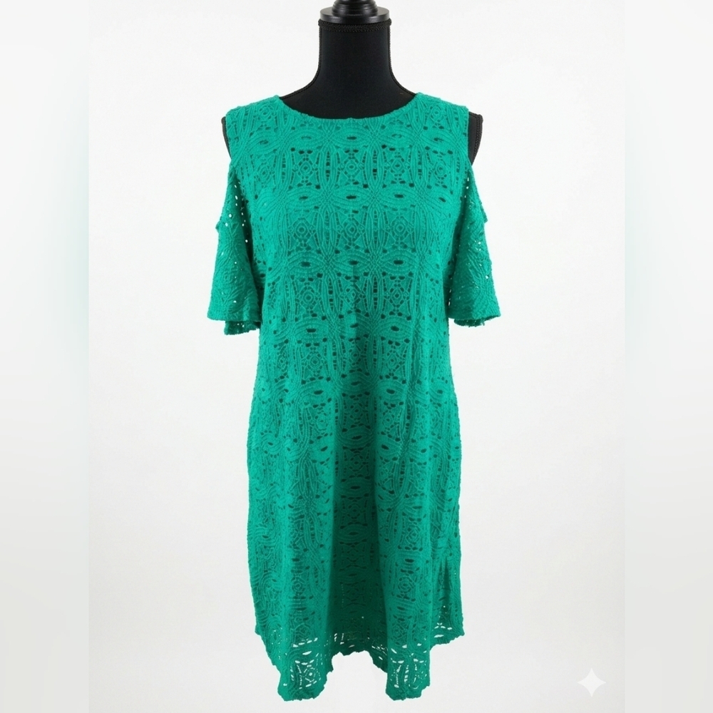 Ronni Nicole Teal Lace Mini Dress